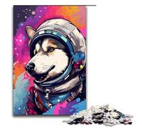 Puzzle 1000 pièces Astronaute HuskyLots de Puzzle épais et coloré pour Adultes Jeu éducatif en Bois Jouet de défi 75 x 50 cm