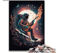 Puzzle 1000 pièces Astronaute Jouant de la Guitare pour Adolescents, Jeu Stimulant et Jeu Familial, Cadeau d'anniversaire, décoration Murale (50x75cm)