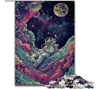 Puzzle 1000 pièces Astronaute Musical pour Adultes et Adolescents, Art intéressant, réduction du Stress, liste de souhaits avec Père Noël (14 Ans) (50x75cm)