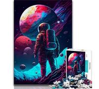 Puzzle 1000 pièces Astronaute Néon Puzzle 1000 pièces pour Adultes Cadeaux pour Amis et Famille pour Les 14 Ans (50x75cm)