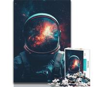 Puzzle 1000 pièces Astronaute Spatial Puzzle 1000 pièces pour Adultes et Adolescents Jouet éducatif Anti-Stress Superbes Cadeaux et Jouets (26x38cm)