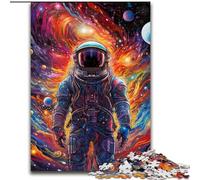 Puzzle 1000 pièces Astronautes artistiques en Bois, Casse-tête Stimulant pour Adolescents, Divertissement en Famille, décoration d'intérieur à Faire soi-même, 1000 pièces(50x75cm)