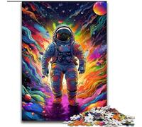 Puzzle 1000 pièces Astronautes colorés en Bois, idéal pour Les Adolescents et Les collectionneurs, décoration d'intérieur et Cadeau de Voyage(1000 pièces, 50x75cm)