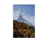 Puzzle 1000 Pièces,Atmosphère d’Automne dorée avec Matterhorn - Zermatt,Puzzle 1000 Pièces Idéal pour La Relaxation Méditation Passe-Temps Cadeau d'anniversaire(38x26cm)-AR49