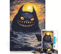 Puzzle 1000 pièces Attaque de Monstre Marin pour Adultes, Jouet Intelligent, Passe-Temps à la Maison, Bords Lisses, Objet de Collection (38x26cm)
