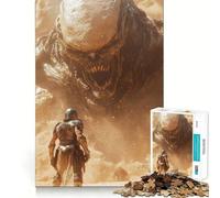 Puzzle 1000 pièces Attaque du Monstre des sables pour Adultes, améliorant la mémoire et Relaxant l'esprit, pièce de Collection Sharp Edge (38x52cm)