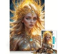 Puzzle 1000 pièces Aurora Déesse Cosmique Décoration Facile à Installer Jeu de Réflexion Cadeau Jeu de Calme Cadeau d'anniversaire Art (50x75cm)