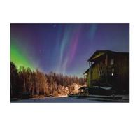 Puzzle 1000 Pièces，Aurore en Alaska，Puzzle 1000 Pieces Adultes Jouet De Décompression Intellectuel Éducatif Puzzles Jeu De Fam（38x26cm）-AE30