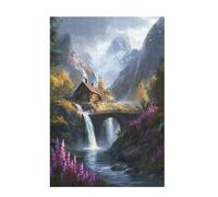 Puzzle 1000 Pieces Automne Puzzle Nature 1000 Pièces Grand Adultes Difficile Jigsaw en Bois avec Boîte Cadeau, DIY Challenge Impossible Créatif Jeu pour Adulte, Decoration Maison 75x50cm D-1103