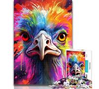 Puzzle 1000 pièces Autruche pour Adolescents, Jeux éducatifs, décoration d'intérieur, à Offrir en Cadeau à Toute la Famille (26x38cm)