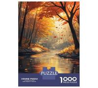 Puzzle 1000 Pièces Autumn River Scene Puzzles pour Adultes, Jeu De Réflexion, Améliore La Mémoire, Offrez-Le en Cadeau À Toute La Famille 38x26cm/1000pcs