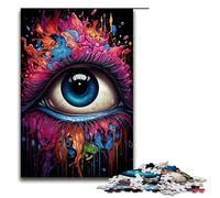 Puzzle 1000 pièces aux Yeux étranges et colorés pour Adultes Puzzle Impossible Anti Stress pour Adolescents de 14 Ans et Plus 75 x 50 cm