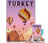 Puzzle 1000 pièces avec Affiche de Voyage dans Le Monde pour Adultes et Adolescents, Jouet éducatif et décompressant, idéal comme Cadeau, 38x26cm