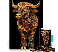 Puzzle 1000 pièces avec Affiche Originale de Taureau, Jeu de logique pour Adultes, Amusant à Partager, Finition Premium, Cadeau élégant (50x75cm)