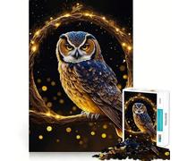 Puzzle 1000 pièces avec motif d'oiseaux et de chouettes, coupe sans couture, jeu de réflexion, cadeau, jeu de loisirs, décoration de Noël pour la maison (38 x 52 cm)