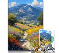 Puzzle 1000 pièces avec Peinture à l'huile de Fleurs Sauvages pour Adolescents et Adultes Stimule Le Cerveau Jouets addictifs pour cultiver la Patience Convient aux Couples (38x26cm)