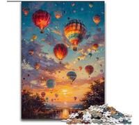 Puzzle 1000 pièces avec Peinture à l'huile de montgolfière pour Adultes, Anti-Stress, Vacances à la Maison, Passe-Temps et Amour Entre Couples (50x75cm)