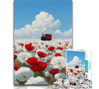 Puzzle 1000 pièces avec Peinture à l'huile de Train pour Adolescents, pour soulager Le Stress et renforcer l'amour Entre Couples (38x26cm)