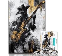 Puzzle 1000 pièces avec Peinture à l'huile sur Le thème de la Guitare pour Adultes et Adolescents,idéal pour Les Vacances à la Maison,pour Tuer Le Temps Chaque pièce est Unique - Un Jeu Amusant