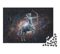 Puzzle 1000 Pièces avec Sagittarius Zodiac Sign Astrology, 70x50cm/1000pcs | Pour la période de l'Avent : ce puzzle 1000 pièces adulte offre une alternative aux écrans pendant les vacances.