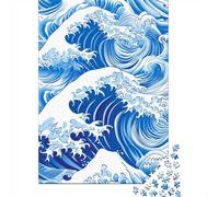 Puzzle 1000 pièces avec vagues océaniques pour adultes et adolescents, puzzle en bois pour adultes et adolescents à partir de 12 ans, 1000 pièces (75 x 50 cm)