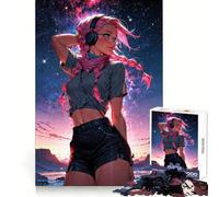 Puzzle 1000 pièces Aventurier aux Yeux étoilés pour Adolescents, Jeu de logique Robuste, Anti-Stress, Bords Transparents, Cadeau Classique 38x26cm