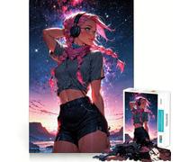 Puzzle 1000 pièces Aventurier aux Yeux étoilés pour Adolescents, Jeu de logique Robuste, Anti-Stress, Bords Transparents, Cadeau Classique 38x26cm