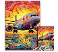 Puzzle 1000 pièces Avion coloré, Puzzle Stimulant, activité familiale Amusante, défi cérébral, pour Adolescent 50x75cm / 19,68x29,52 Pouces