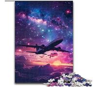 Puzzle 1000 pièces Avion dans Les Nuages en Carton, Casse-tête Stimulant pour Adolescents, Divertissement en Famille, décoration d'intérieur à Faire soi-même, 1000 pièces(26x38cm)