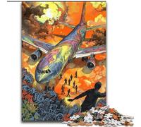 Puzzle 1000 pièces Avion Perdu, à partir de 14 Ans, décoration d'intérieur, Cadeau pour Toute la Famille et Les Amis (Taille 26x38cm)