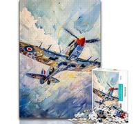 Puzzle 1000 pièces Avion Spitfire pour Adolescents idéal comme Cadeau pour Toute la Famille adapté aux Enfants de 14 Ans et Plus (50x75cm)