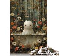 Puzzle 1000 pièces « Bain fantomatique dans Les journaux » pour Adultes, Cadeau d'halloween, Puzzles pour Adultes et Adolescents à partir de 12 Ans, 1000 pièces (75 x 50 cm)