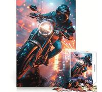 Puzzle 1000 pièces Balade Nocturne Urbaine pour Adultes, Stimulant l'esprit, Facile à Assembler, Assemblage Solide, pour Les fêtes (50x75cm)
