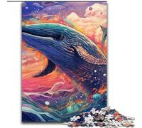 Puzzle 1000 pièces Baleine Bleue colorée pour Adultes, Taille 26x38cm, Casse-tête, Jeu pour Adultes, activité Interactive familiale