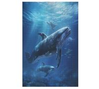 Puzzle 1000 Pièces - Baleine - Puzzles en Bois pour Adultes Et Enfants - Décoration D'Intérieur