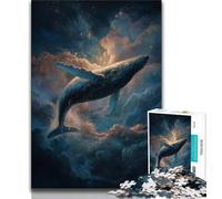 Puzzle 1000 pièces Baleine Spirituelle pour Adultes et Ados 1000 pièces Jouets Éducatifs Jeux Anti-Stress Améliore l'amour Entre Couples (26x38cm)