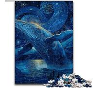 Puzzle 1000 pièces Baleines dans Le Ciel étoilé pour Adultes et Adolescents, stimule Le Cerveau, Jouets addictifs pour cultiver la Patience, décoration Parfaite (26x38cm)