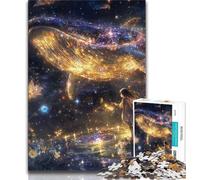 Puzzle 1000 pièces Baleines sous Le Ciel étoilé pour Adolescents, Jouet éducatif et décompressant, idéal comme Cadeau, 38x26cm