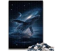 Puzzle 1000 pièces Baleines sous Le Ciel Nocturne, pour Les Enfants de 14 Ans et Plus, Jeu éducatif, défi, Jouet, Cadeau d'anniversaire, 50x75cm