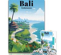 Puzzle 1000 pièces Bali Indonésie Voyage, Jouets addictifs pour stimuler l'intelligence cérébrale, Jeu éducatif pour Anniversaire et Noël pour Les 14 Ans et Plus 38x26cm