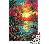 Puzzle 1000 pièces Bali Plages Coloré Puzzles pour Adultes Puzzles en Bois créatifs Défi Jeu de difficulté élevée Cadeau pour Adolescents 1000 pièces (75 x 50 cm)