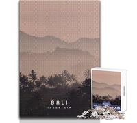 Puzzle 1000 pièces Bali pour Adolescents,Jeu Stimulant d'analyse et de logique, pour Un Père Noël Secret,Format 50x75cm