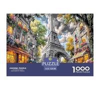 Puzzle 1000 pièces « Ballons de Paris » - Tour Eiffel et bâtiments parisiens - Puzzle pour Adultes - Cadeau - Papier recyclé - Jeu éducatif décompressant - 52 x 38 cm / 1000 pièces