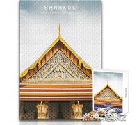 Puzzle 1000 pièces Bangkok pour Adolescents,Jeu Stimulant d'analyse et de logique, pour Un Père Noël Secret,Format 50x75cm