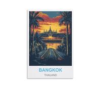 Puzzle 1000 pièces, Bangkok Thaïlande, Puzzle 3D Classique à Monter soi-même, Jouet en Papier, Cadeau Unique, Culture Locale, 70 x 50 cm