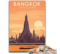 Puzzle 1000 pièces Bangkok Thaïlande Voyage Aide Le Cerveau à exercer des Jouets addictifs pour cultiver la Patience Convient aux Couples (Taille 38x52cm)