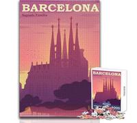 Puzzle 1000 pièces Barcelone pour Adolescents : Jeu Stimulant d'analyse et de logique,idéal pour Un Cadeau de Noël Secret Dimensions : 38x52cm