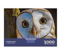 Puzzle 1000 Pièces Barn Owl Close-Up Puzzles pour Adultes, Jouet, Décoration Murale, Course De Vitesse Manuelle, Idéal comme Cadeau pour Toute La Famille 70x50cm/1000pcs