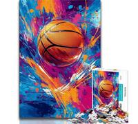 Puzzle 1000 pièces Basketball Sports Jigsaw Puzzle 1000 pièces pour Adolescents Jouet éducatif intellectuel décompressant Cadeau d'anniversaire Cadeaux (50x75cm)