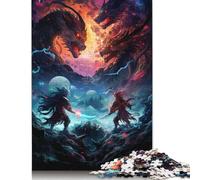 Puzzle 1000 pièces Bataille Entre Ninjas Puzzles Adultes Difficulté Puzzles Éducation Jouets Jeux Famille Décoration 1000pcs (75x50cm)